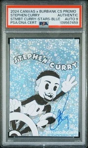 2024 Lienzo Burbank Promo Stephen Curry Firmado Steamboat Azul PSA/DNA AUTOMÁTICO 9 - Imagen 1 de 4