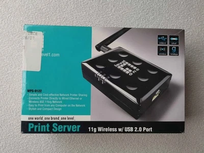 Level One Print Server WPS-9122 11g Wireless w/ USB - Image 1 of 4