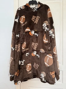 Peanuts Snoopy Fleece Blanket Hoodie L/XL Oversize NEW - Picture 1 of 10