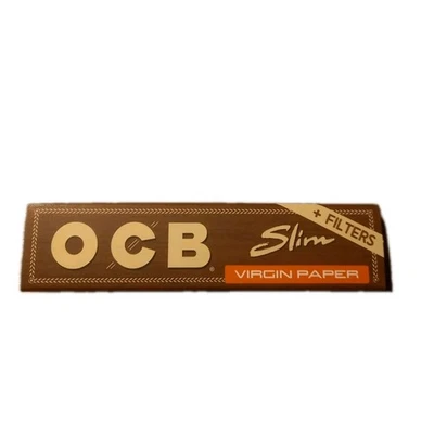 Ocb Slim Vergin Rolling Paparts With Filter Tups 100% Natural 1 Pack - Image 1 of 4