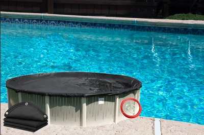 Cubierta de invierno redonda de micro malla sobre el suelo para piscina (elige el tamaño) Foto 1 de 4