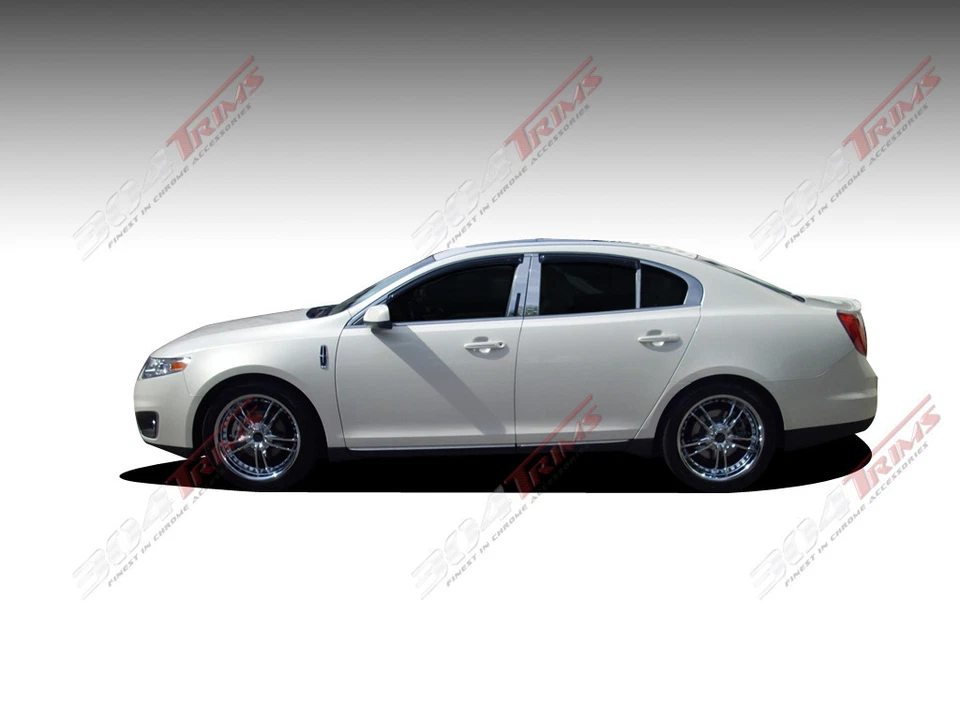 Chrome Pillar Posts 6PCS Stainless Door Trim FOR LINCOLN MKS 2009-2016 W/KEYPAD - Image 1 of 1