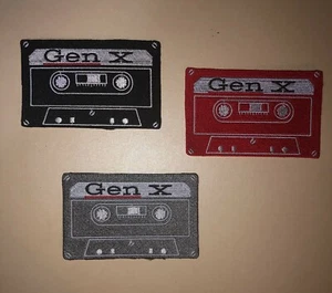 SALE! Gen X Mix Tape Embroidered Iron On Patch- Cassette 2.5"x4" DISCOUNT!!! - Picture 1 of 11