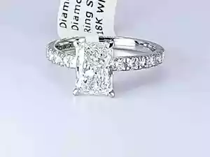 Strahlender Solitär Labgrown Diamant Verlobungsring 18k Weißgold 2,50 ct - Bild 1 von 9