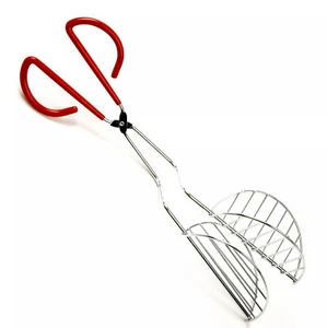 Taco Shell Maker Press Tortilla Fryer Tongs Kitchen Plated Steel 13" Long - Picture 1 of 6