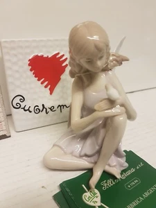 BAMBINI FINE PORCELLANA MORENA CUORE MATTO Artigianali DECORATI A MANO ,, - Foto 1 di 2