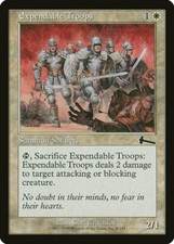 Magic MTG Tradingcard Urza's Legacy 1999 Expendable Troops 8/143