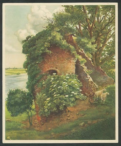 Verkade's Album "Onze Groote Rivieren" 13. Ruïne Grubbenvorst - Bild 1 von 2