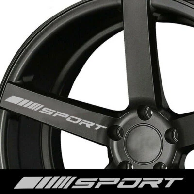 4 PIEZAS Estilo DEPORTIVO Llantas Coche Buje Rueda Carreras Adhesivo Gráfico Calcomanía Tira Accesorio, Foto 1 de 4