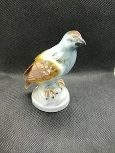 Statua porcellana art deco aquila uccellino anni 40 vintage blu bianco 7950 foreign 12 cm - Foto 1 di 7