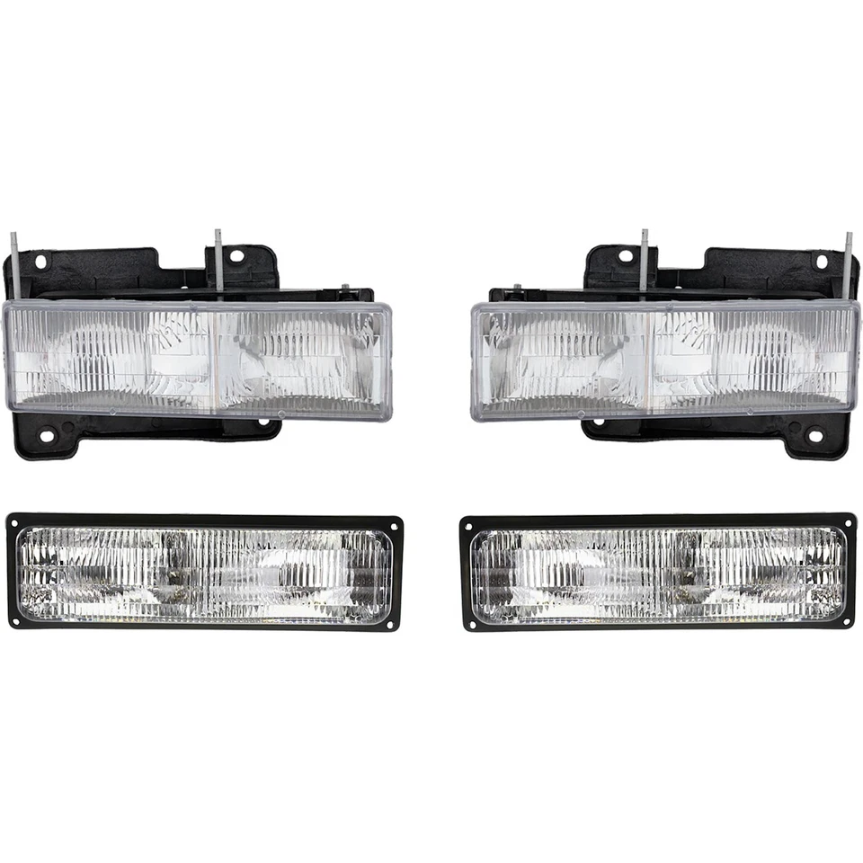 车头灯套件适用于 94-99 GMC C1500 Suburban 司机和乘客 — 第 1/4 张图片