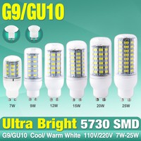 5730 SMD LED Corn Bulb Lamp Light Warm Cool White Bulb G9/GU10 Base 7W 12W 20W