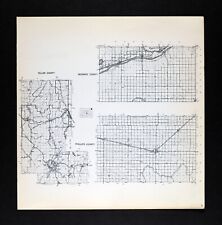 1942 Colorado County Map Teller Phillips Sedgwick Cripple Creek Holyoke Woodland