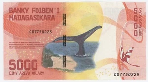 Madagascar 5000 Ariary ND 2017 Pick 102 UNC Uncirculated Banknote - Picture 1 of 2