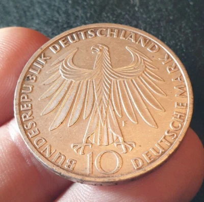 Germany silver coin Deutsches 10 Mark bundesrepublic Munchen Olympic - Image 1 of 4