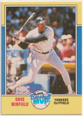 1988 Fleer Baseball MVP #43 Dave Winfield New York Yankees HOF - Image 1 of 2