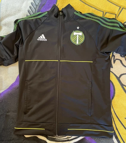 Adidas Full Zip Track Jacket Portland Timbers Black Size Men’s Large Cover