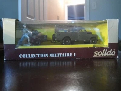 Solido #6039 Collection Militaire I,Land Rover w/Trailer,Diecast Metal, 1:50,NIB - Image 1 of 4