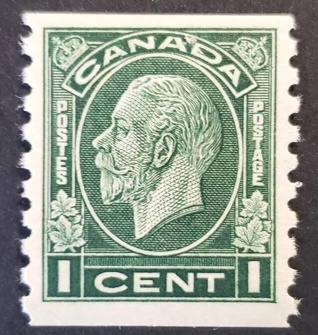 Stamps Canada Mint: #205 1c green Geo. V Medallion single coil F-VF MNH - Image 1 of 1