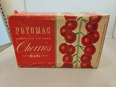 Vintage Brach's Chocolate Covered Potomac Cherries Empty Cardboard Box • 45€