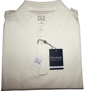 Jos A Bank Interlock Polo Shirt TALL LT Traditional Fit Cream #GP251 - Picture 1 of 3