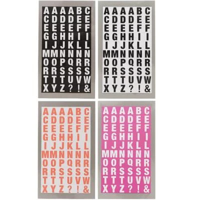 Sticker Alphabet Buchstaben 1x1 cm, 4 Blatt, Aufkleber zum Dekorieren, Rico - Bild 1 von 4