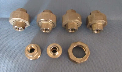 (5) 1/4" 316 Stainless Steel Class 3000 Threaded Union FNPT x FNPT Pipe Fitting - Image 1 of 4