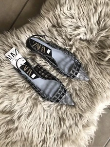 Sandali Zara stampa animalier taglio slingback UK3 EU36 US6 # 336 - Foto 1 di 9