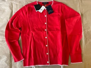 Brooks Brothers Women’s Supima Cotton Button Up Sweater Size Large NWT - Picture 1 of 19