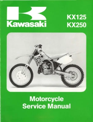 KAWASAKI 1992-1993  KX125 KX250 Service Repair Manual Book 99924-1168-02 - image 1 of 4