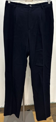 Pantaloni moderni da donna Burberry blu navy misto lana 42 marcati 29x31