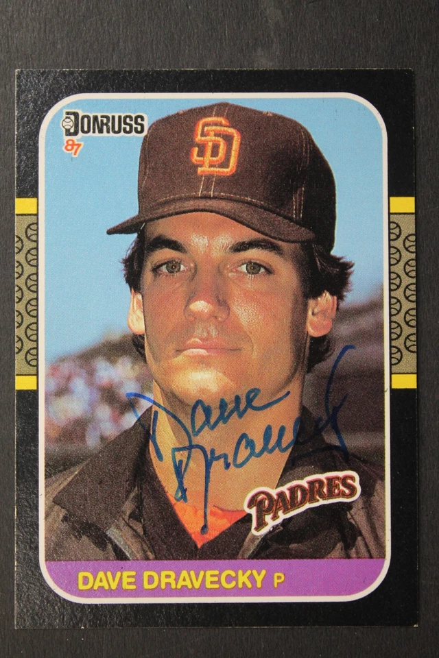 Dave Dravecky San Diego Padres Autographed 1987 Donruss #187 Auto Signed Card - Image 1 of 3