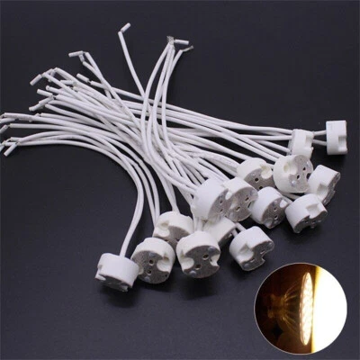 5PCS MR16 GU5.3 lamp holder with wires for low voltage 12v halogen or LED bulbs - Image 1 of 4