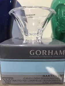 Gorham Hartfield Full Lead Crystal Candy Dish - New in Box - MSRP:  $29 - Picture 1 of 5