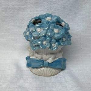 Vintage Blue Bouquet Toothbrush Holder *READ* - Picture 1 of 10