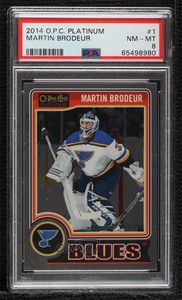 2014-15 O-Pee-Chee Platinum Martin Brodeur #1 PSA 8 HOF