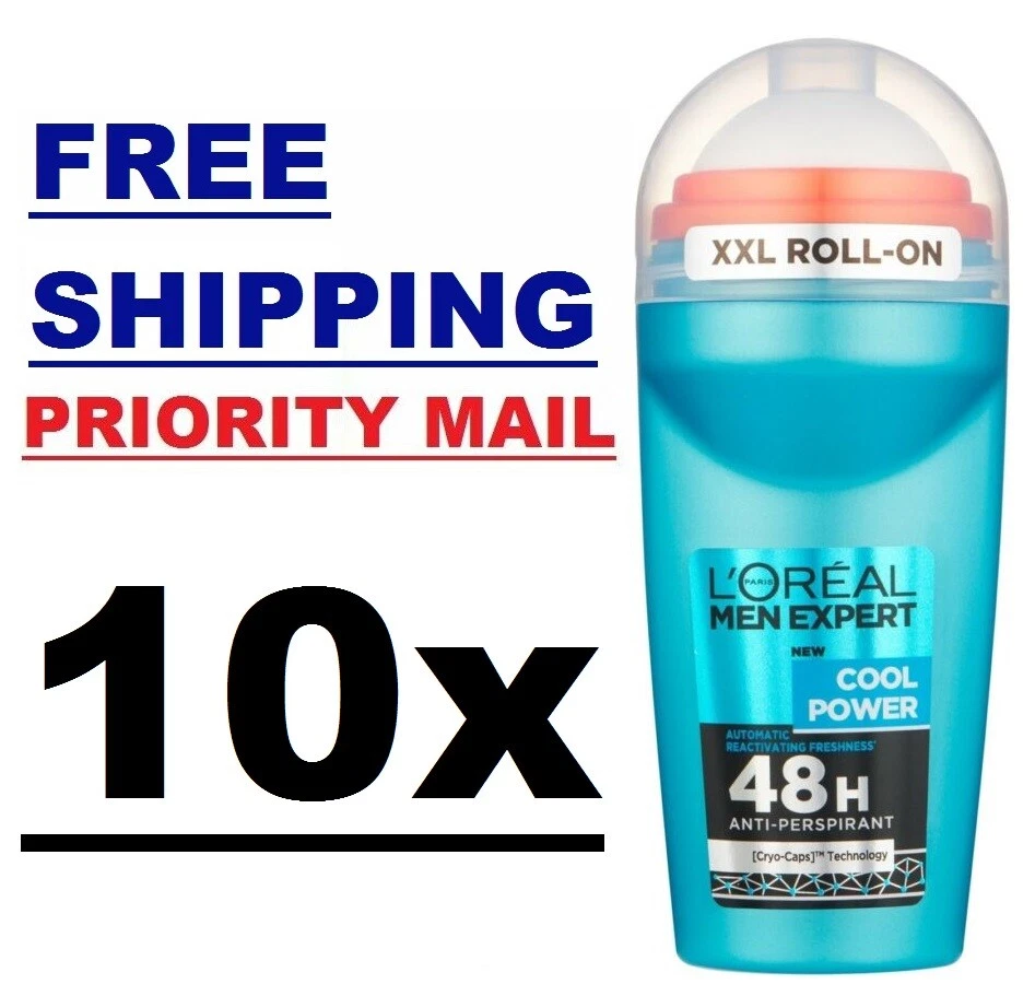 _______ 10 x L'oreal Men Expert XXL Roll ON 48h ________ COOL POWER Deodorant - Image 1 of 2