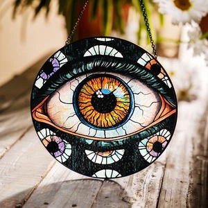 Handcrafted Halloween Suncatcher, Spooky Stained Glass Window Decor, HLW027 - Picture 1 of 8