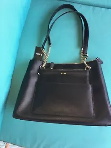 DKNY Bryanna Shoulder Hand Bag with wristlet black new - Picture 1 of 9
