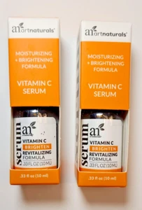 Lot 2 ARTNATURALS Vitamin C Moisturizing + Brightening Serum Formula 0.33 oz ea. - Picture 1 of 6