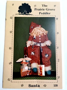 Prairie Grove Peddler 128 Santa 18" Doll Bag Bunny Toy Craft Pattern Christmas - Picture 1 of 6