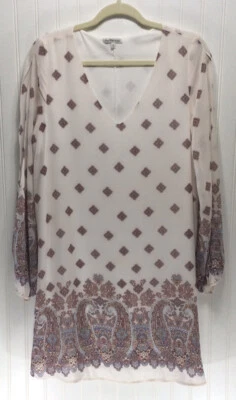 Vestido CHARLOTTE RUSSE Para Mujer Talla L Estampado Floral Paisley Cuello en V Hecho en EE. UU. Foto 1 de 4