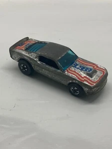 Hot Wheels Mustang Stocker Red Chrome (White) Blue Hong Kong 1974 Flag Stripes - Picture 1 of 7