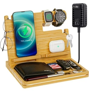 Bamboo Phone Docking Station - Photo 1/8
