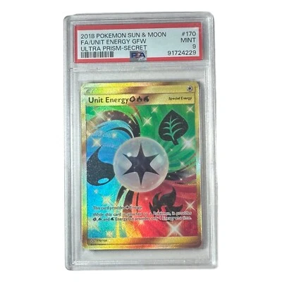 2018 Pokemon Sun & Moon Ultra Prism Secret Unit Energy GFW #170 Full Art PSA 9 - Image 1 of 2