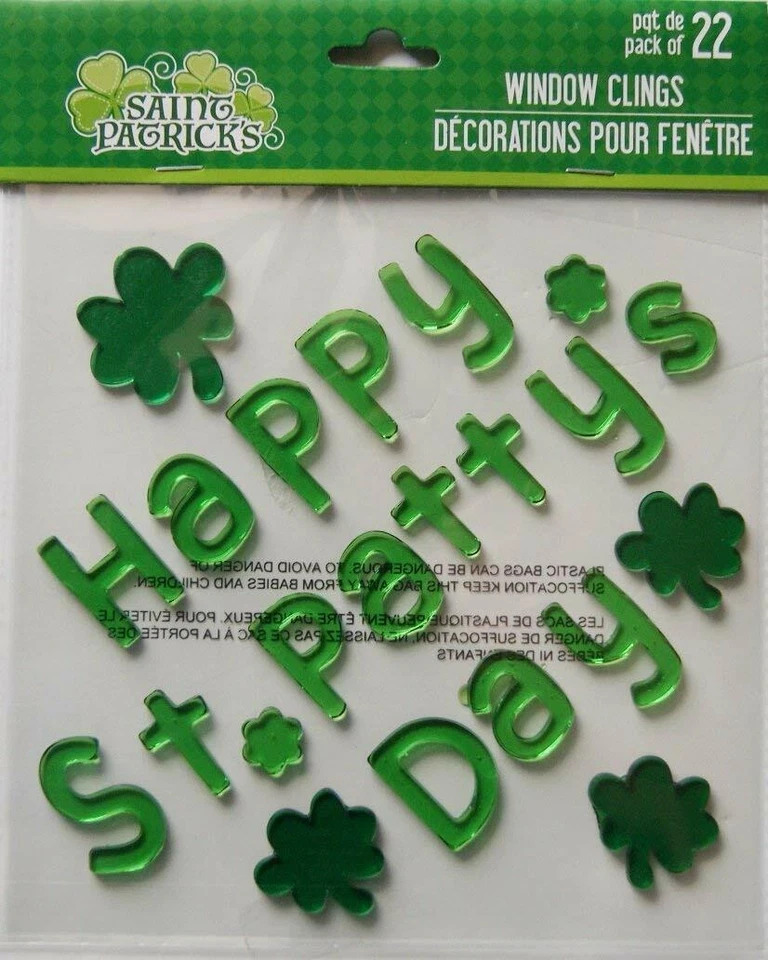 Nuevo Gel Feliz Día de San Patricio Gel Ventana Adhesivos  Foto 1 de 1
