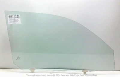 Fits Toyota 2003-2009 4Runner 4Dr SUV Passenger Right Side Front Door Glass - Image 1 of 2