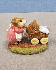 Wee Forest Folk M-128 Strolling with Baby Pink Dress - Picture 1 of 5