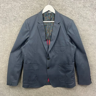Paul Smit Jacket Mens UK 42 Blue Chore Blazer Suit Casual Overcoat 2 Button Coat - Image 1 of 4
