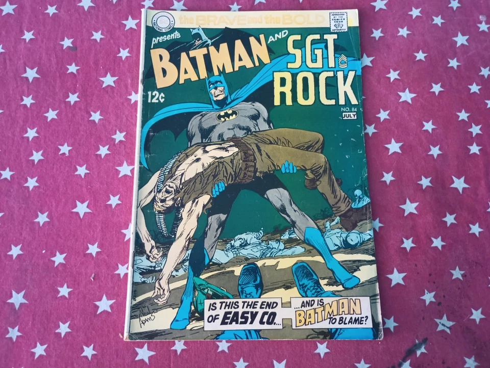 The Brave and the Bold #84 1969 Batman Sgt. Rock! Joe Kubert Cover Faded Good - Image 1 of 1